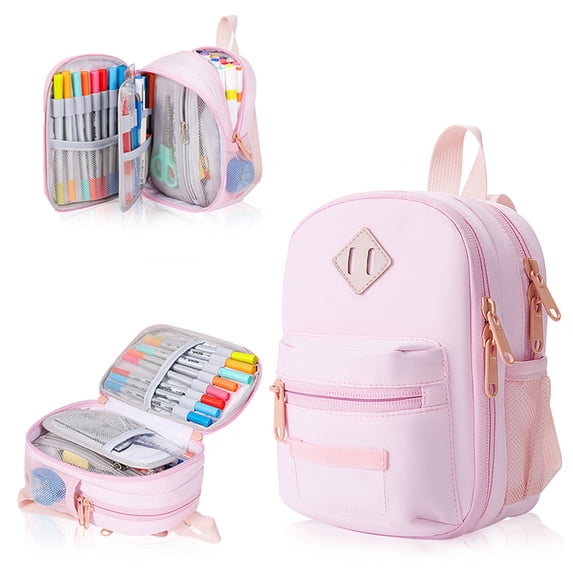 Large Capacity Pencil Case, Mini Backpack Pencil Case Marker Pen Organizer High Capacity Storage Pouch Holder , Bag for Student, Teen Girls, Adults