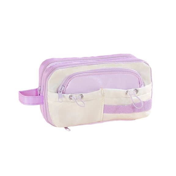 Large-Capacity Pencil Case in a Mix of Colors with a Vibrant Inner Lining and a Cute Stylish Design Features Multiple Compartments for Dasy Organization