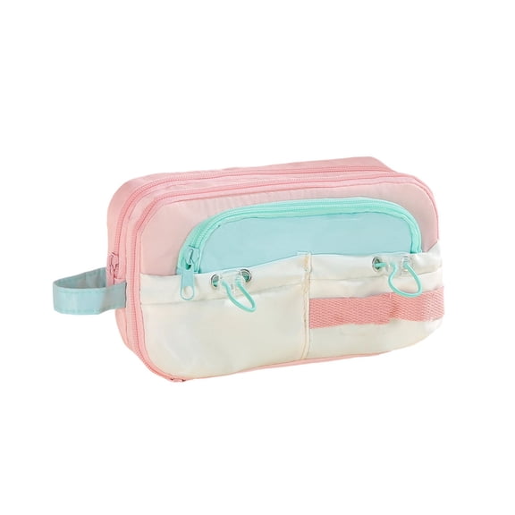 Large-Capacity Pencil Case in a Mix of Colors with a Vibrant Inner Lining and a Cute Stylish Design Features Multiple Compartments for Dasy Organization