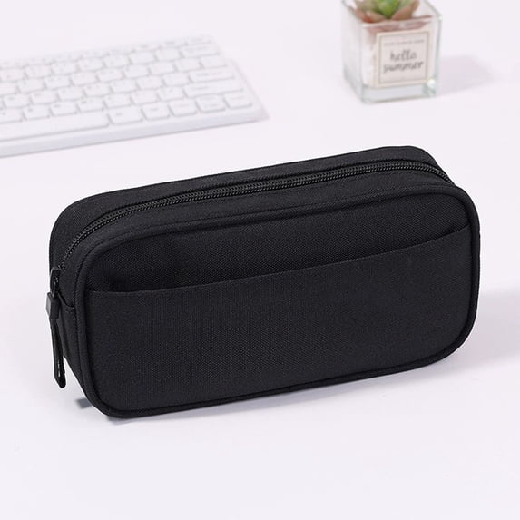 Large Capacity Pencil Case, Portable Compact Zipper Pen Pouch – Stationery Organizer for Sc+hool Office