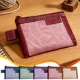thumbnail image 1 of Large Capacity Pencil Case Retros-colored Transparent Mesh Storage Coin Purse Handbag Small Bag Bus Bag Lipstick Portable Travel Pouch, 1 of 7