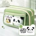 thumbnail image 1 of Large Capacity Pencil Case for Gi-rls - 9 Compartment Canvas Organizer for Sch-ool, Holds 80+ Pens, Ki-ds Pencil Box with Free Stickers, 1 of 6