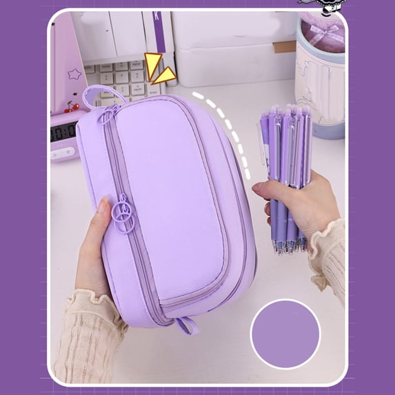 Large Capacity Pencil Case with 4 Compartments Multi-Slot Pen Bag Organizer for Women Adults