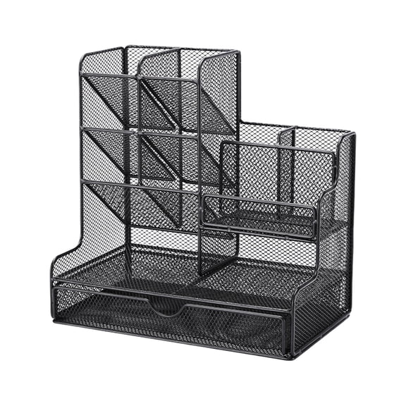 Large Capacity Pencil Cup with Drawer Multifunctional Pen Cup Office Desk Pen Organizers for Pen Pencil Marker