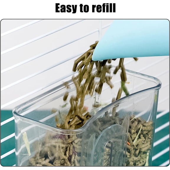 Large Capacity Pet Feeder for Birds Rabbits Guinea Pigs Cats Dogs - Adjustable Outlet Hanging Design