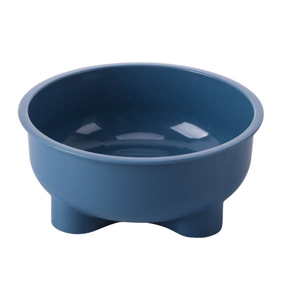 Large Capacity Plastic Dog Bowls Non-slide and Liable-to-clean Pet Bowls Pet Food Bowls Cats Water Bowls Multi-colored Pet Bowls Pet Tableware and Supplies (Blue)