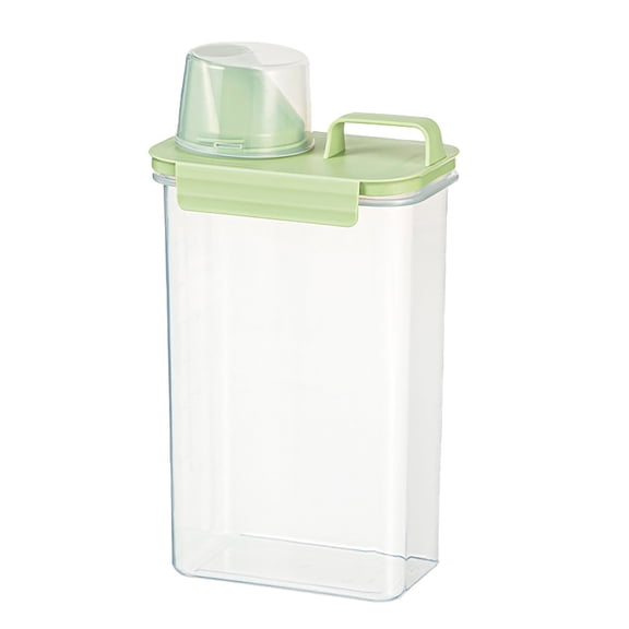 Large Capacity Plastic Food Storage Container | Airtight Sealed Jar for Rice, Grains, Cereals | Transparent Design, 5.5L | Handle & Measuring Cup | Pantry Organization Box