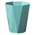thumbnail image 1 of Large Capacity Plastic Round Trash Can With Wavy Design, 13 Gallon Garbage Bin For Kitchen Living Room, Durable Indoor Waste Basket With Lid, Mint Green, 1 of 6