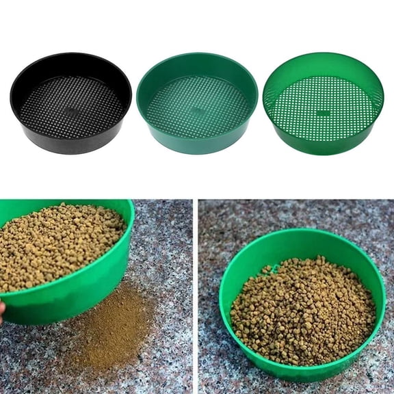 Large Capacity Plastic Soil Sieve, Multifunctional Garden Planting Soil Pot Tools for Balcony Garden, 3 Pieces