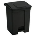 thumbnail image 1 of Safco Hands Free Plastic Step-On Receptacle Trash Can - 23 Gallon in Black, 1 of 3