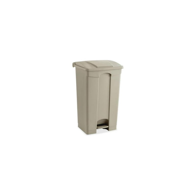 Safco Large Capacity Plastic Step-On Receptacle 23 Gal Black