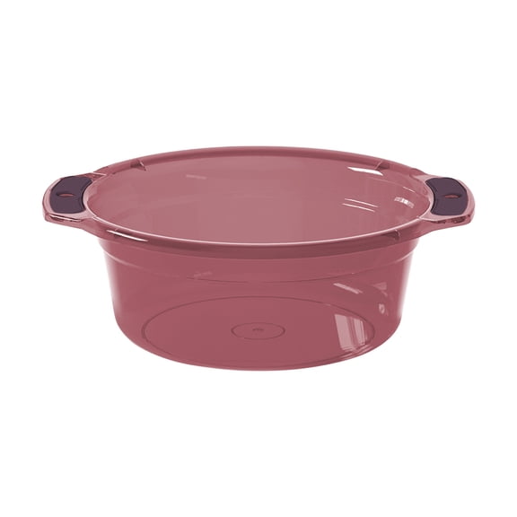 Large Capacity Plastic Storage Basin, Transparent Bathroom Utility Tub with Hanging Design - 13.4x9.4x4.3 Inch