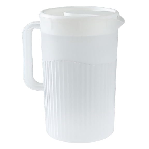 Large Capacity Plastic Water Pitcher 2500Ml PRYESS, Water Pitcher Cold Water Jug Large Capacity Pitcher for Kitchen, Juice, Tea, Pitcher (White)