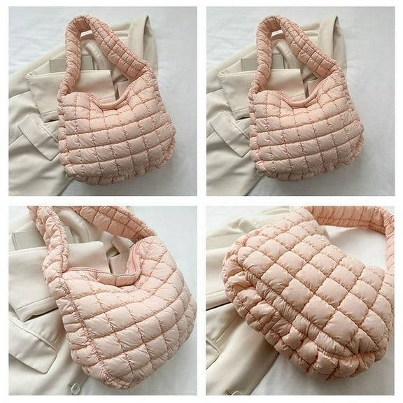 Large Capacity Pleated Shoulder Bag for Women, Lightweight Fashion Armpit Handbag with Multiple Compartments, Casual Tote Purse for Shopping Work Travel, Cloud Design