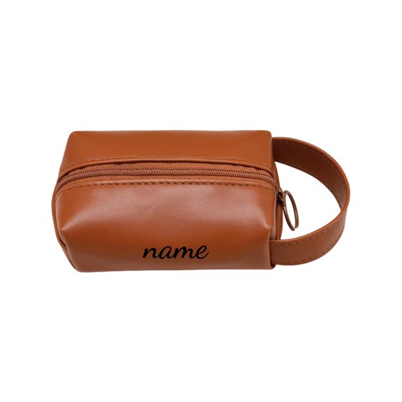 Large Capacity Portable Cosmetic Organizers Waterproof PU Polyester Travel Jewelry Key Pouches Compact Cosmetic Bag