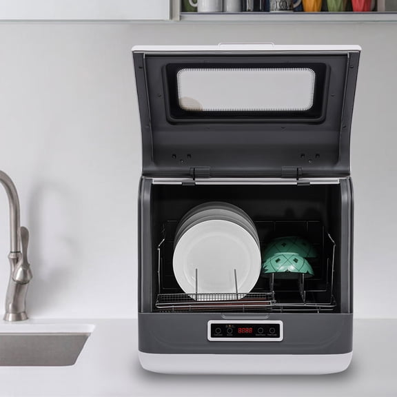 Large Capacity Portable Countertop Dishwasher 3 Washing Programs 800W 110V