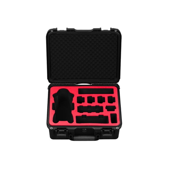 Large Capacity Portable Equipment Case Organiser Box Storage with Shock Resistance for 4 Professional Black