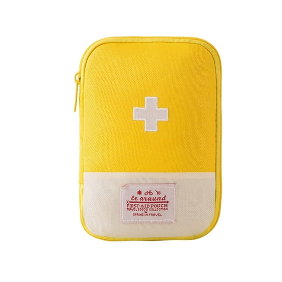 Large Capacity Portable Medication Organizer Bag - Emergency Travel First Aid Storage with Zipper for Business Trips & Household Use