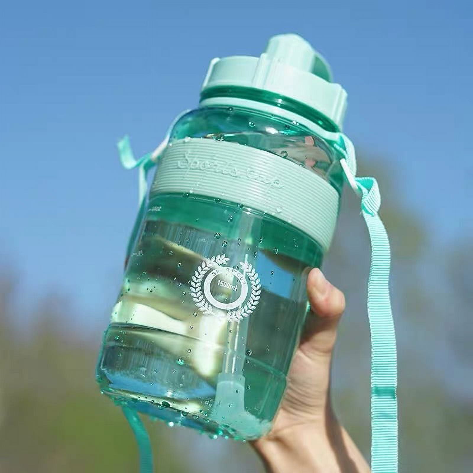 Multi-Functional Simple Water Bottle Wheat Straw Plastic Drink Water Cup  Camping Hiking Portable Waterbottle - AliExpress