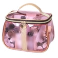 thumbnail image 1 of Large Capacity Portable Retro Vanity Makeup Organizer for Transparent Toiletry Storage Ideal for Travel Convenience for Ladies, 1 of 3