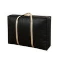 thumbnail image 1 of Large Capacity Portable Storage Bag for Clothes and Quilts with Double Zipper and Reinforced Handle in Black, 1 of 4