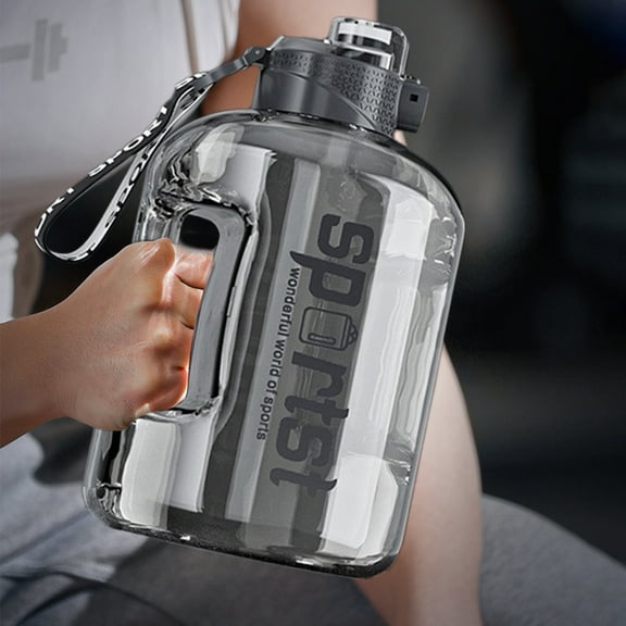 Large Capacity Portable Water Bottle, 2700ml Space Pot Sports Jug with Straw & Carrying Rope, Durable Plastic, for , Outdoor, Students, Labor Day Edition