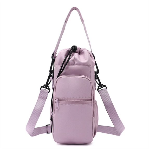 Large Capacity Portable Water Bottle Shoulder Carrier Bag For Camping Hiking Outdoor Sports And Travel Your Outdoor Companion For Daily Hydration (Purple)