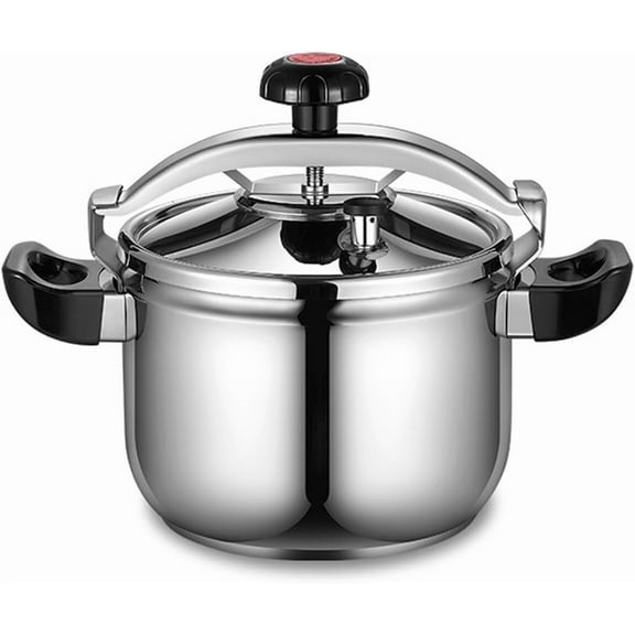 Large Capacity Pressure Cooker, Commercial Safety Explosion Proof Pressure Cooker 304 Stainless Steel Double Bottom Cooking Pot Suitable for Gas Induction Cooker(26L)