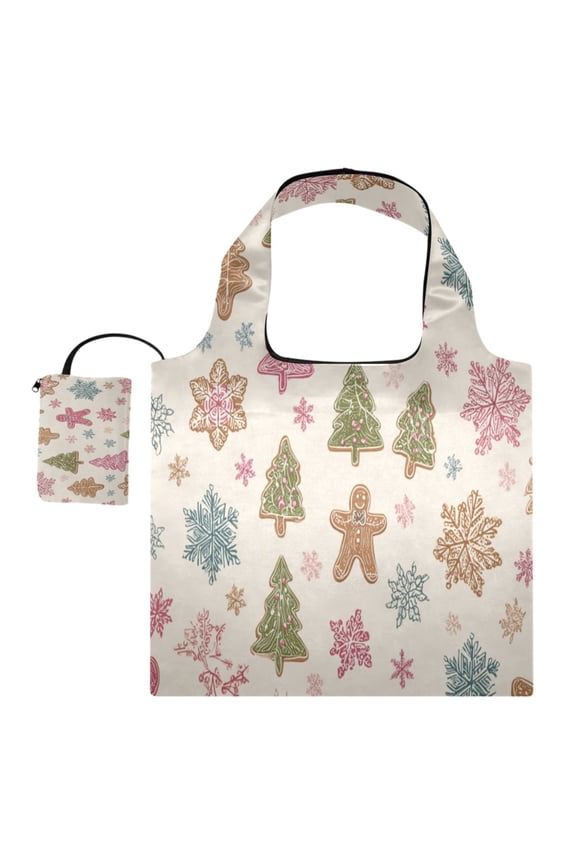 Large Capacity Print Tote Bag,Lightweight Portable Foldable Shopping Bag Christmas Motifs