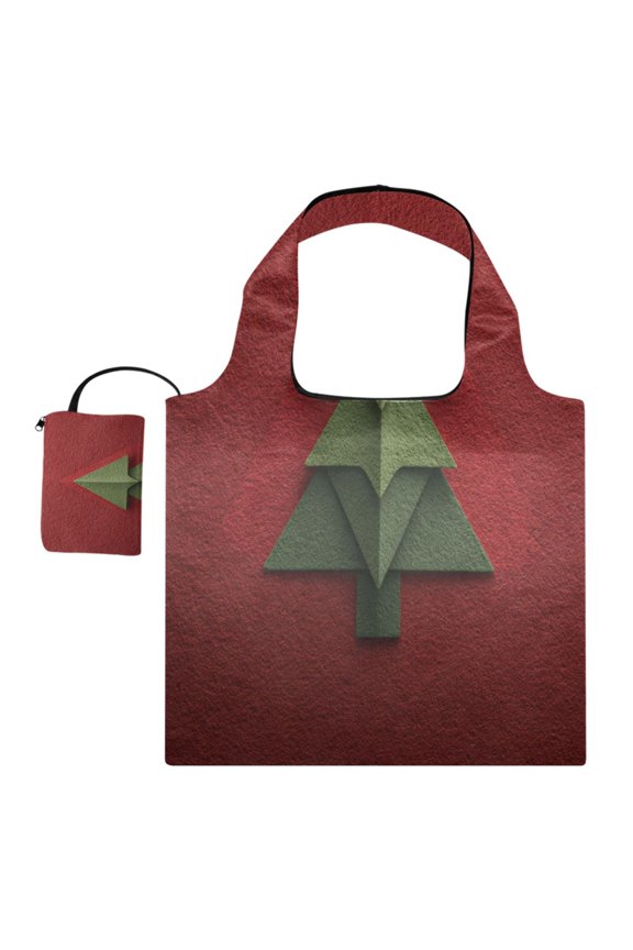 Large Capacity Print Tote Bag,Lightweight Portable Foldable Shopping Bag Origami Tree