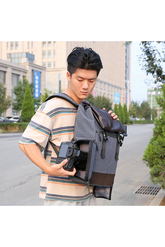 Large Capacity Professional Photography Backpack,Dark Grey