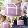 thumbnail image 1 of Large Capacity Quilt Storage Bag Waterproof Dustproof, Heavy Duty Moving Packing Organizer for Comforters Blankets, Reinforced Handles Durable Fabric, Home Relocation Essential, 1 of 5