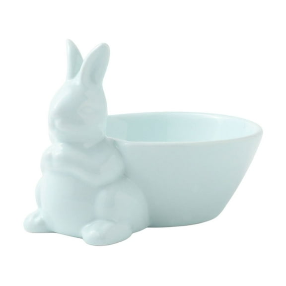 Large Capacity Rabbits Shape Tableware Ceramic Dessert Bowl ,Cute & Durable Bowl for Snacks, Fruits, and Desserts