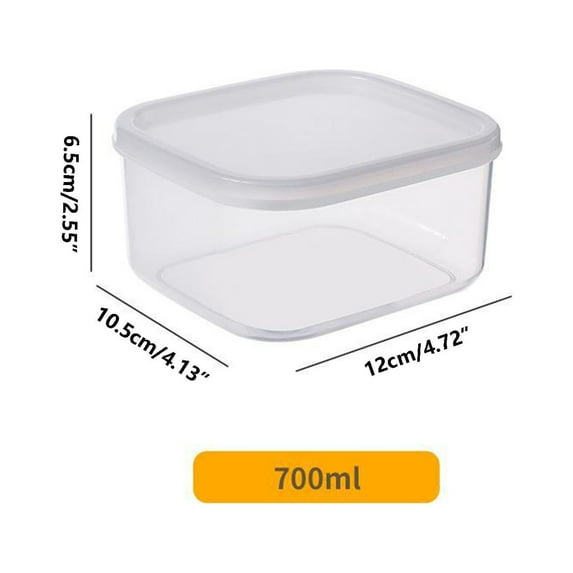 Large Capacity Refrigerator Storage Box - 700ml/900ml/1000ml/1400ml Transparent Kitchen Containers for Fruits, Vegetables & Dry Food - Stackable Airtight Food Storage Jars