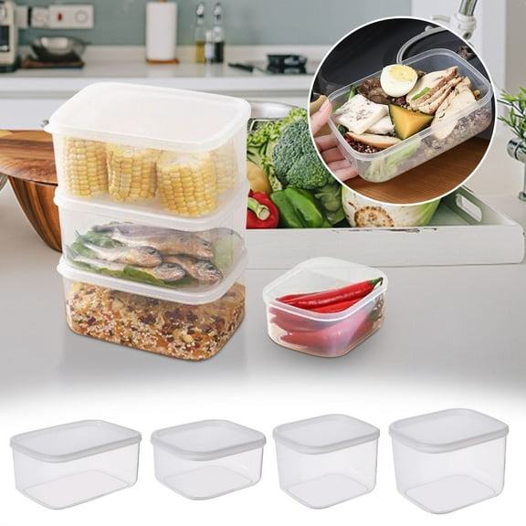 Large Capacity Refrigerator Storage Box Transparent Fresh Container Kitchen Organization Sealed Jar Fruit Vegetable Food Sorting Airtight Keep Fresh Longer Meal Prep Pantry Organization Akmoler