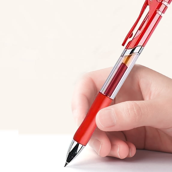 Large Capacity Retractable Gel Pens for Exams, 5-Pack