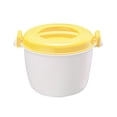 thumbnail image 1 of Large Capacity Rice Cooker with Lid, 1Pc Leakproof Plastic Thermal Lunch Steamer, BPA Free Easy Clean Food Storage Container For Home Office Lunch, Microwave Safe (Yellow[L], 9.06x9.06x6.1"), 1 of 6