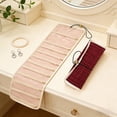 thumbnail image 1 of Large-Capacity Roll-Up Jewelry Storage Bag, Portable Travel Organizer for Gold Jewelry Rings Necklaces, Durable Covered Jewelry Pouch for Home and Travel Use, 9*28.3in, Red, 1 of 6