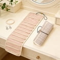 thumbnail image 1 of Large-Capacity Roll-Up Jewelry Storage Bag, Portable Travel Organizer for Gold Jewelry Rings Necklaces, Durable Covered Jewelry Pouch for Home and Travel Use, 9*28.3in, Beige, 1 of 6