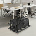 thumbnail image 1 of Large Capacity Rolling Cart Folding Table Cart Folding Table Trolley Rectangular, 1 of 13