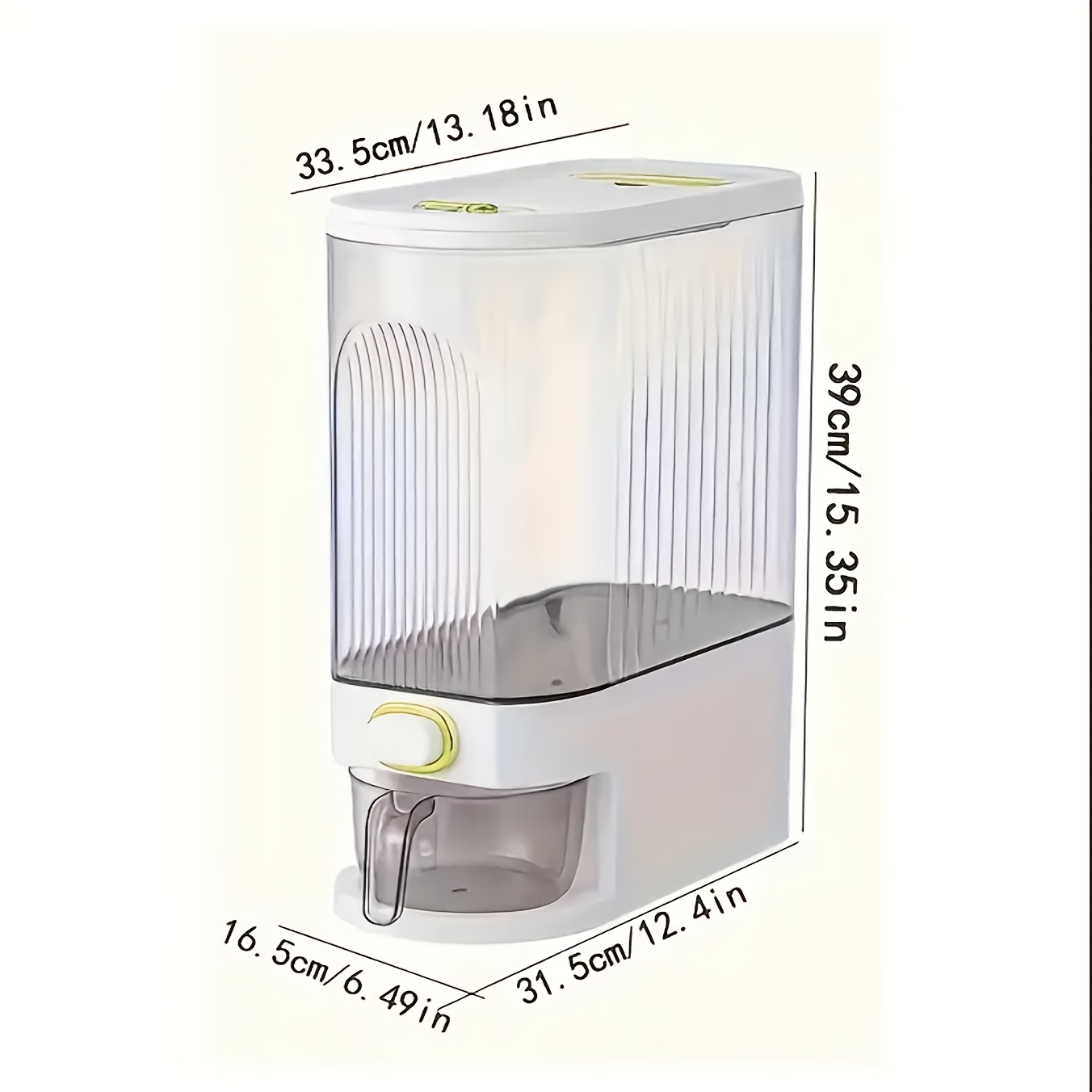 Partition Rice Cooker Large Capacity Rotating Rice Dispenser with Partition-Waterproof ...