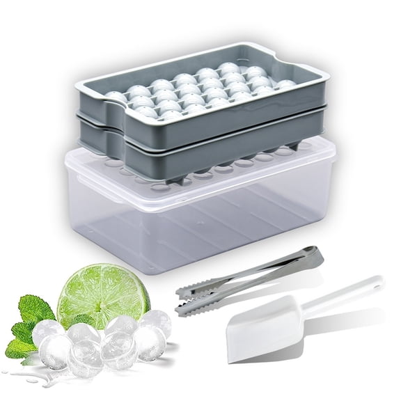 Large Capacity Round Ice Ball Maker - Durable & Compact Ice Sphere Maker for Whiskey and Cocktails