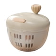 thumbnail image 1 of Large Capacity Salad Spinner Bowl With Ergonomic Push-Button Mechanism, Non-Slip Base And Drain Basket Perfect for Washing Lettuce Vegetables (Coffee), 1 of 4