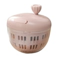 thumbnail image 1 of Large Capacity Salad Spinner Bowl With Ergonomic Push-Button Mechanism, Non-Slip Base And Drain Basket Perfect for Washing Lettuce Vegetables (Pink), 1 of 4