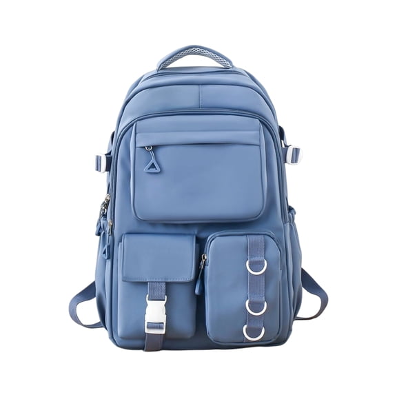 Large Capacity School Backpack for Girls Boys, Aesthetic Laptop Bag for Teens High School Middle School, Sky Blue Oxford Cloth Daypack with Padded Straps for Students Travel