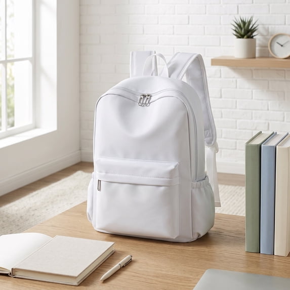 Large Capacity School Backpack for Students, Multi Compartment Bookbag with Ergonomic Shoulder Straps, Durable Cloth Laptop Backpack for School Supplies, School Bag, Unisex Backpack, light gray
