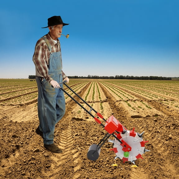 Large Capacity Seed Spreader with Precision Sowing System, Galvanized Iron Nozzles, Durable Build, Efficient and Convenient for Easy Seed Planting