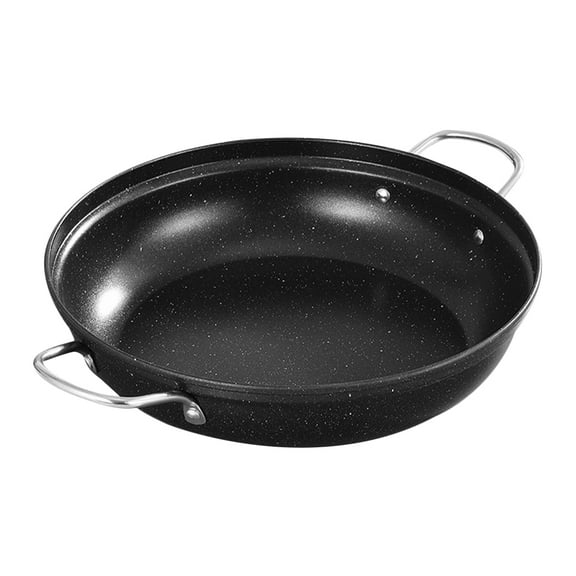 Large Capacity Shallow Soup Hot Pot Stainless Steel Frying Pan Wok Iron Kitchen Faceut Household