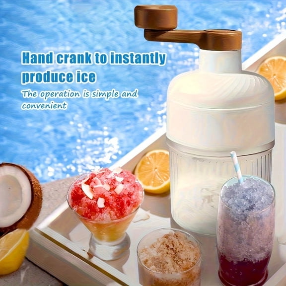 Large-Capacity Shaved Ice Machine And Snow Slush Machine, Multi-Functional Manual Milkshake Machine, Ice Crusher, Ice Maker, Suitable For Making Shaved Ice, Snow Cones, Snow Slush