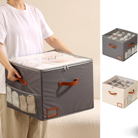 Large Capacity Shoe Cabinet Storage Box Foldable Shoe Storage Basket,16 Pair Stackable Shoe Organizer Basket With Clear Top Lid And Handles